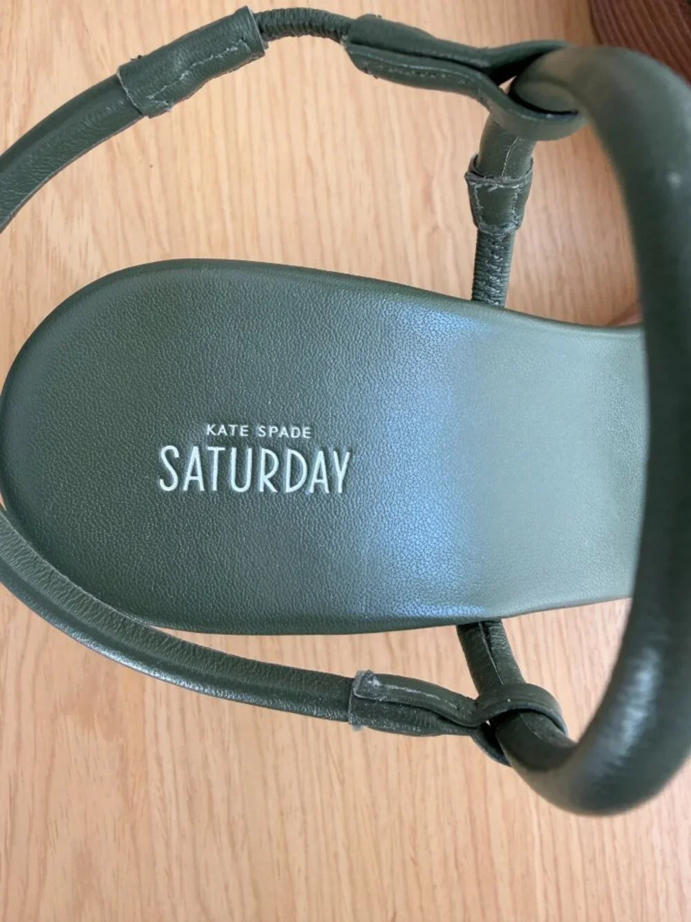Kate Spade Saturday 2013 Archival Olive Green Strappy Platform Sandals Sz 8.5